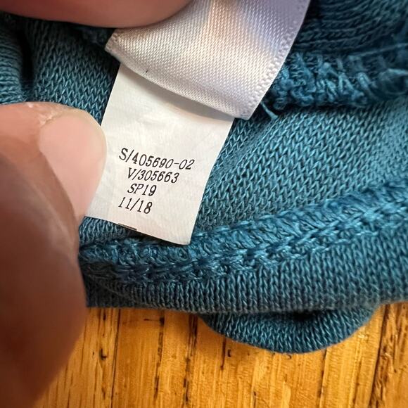 Athleta Shirt Womens XS High Serenity Criss Cross Sweatshirt Teal Blue Green - Picture 6 of 8
